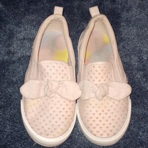Girls Old Navy Flat Pink Loafers w/ Bows Size 9